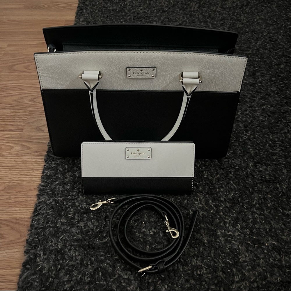 Kate spade bag - black and white
